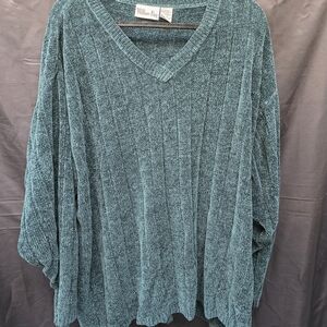 Willow Bay Emerald Chenille V-Neck Sweater
